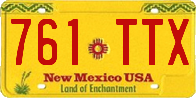 NM license plate 761TTX