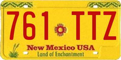 NM license plate 761TTZ