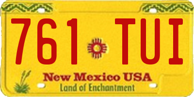 NM license plate 761TUI