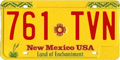 NM license plate 761TVN