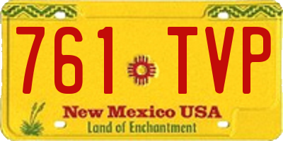 NM license plate 761TVP