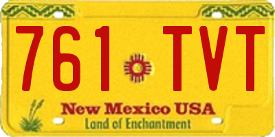 NM license plate 761TVT