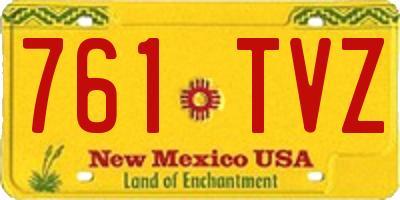 NM license plate 761TVZ