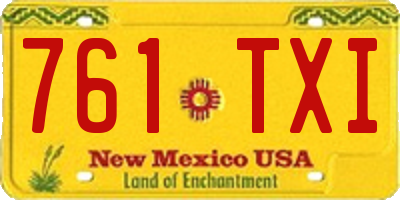 NM license plate 761TXI