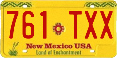 NM license plate 761TXX