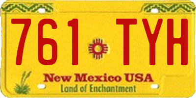 NM license plate 761TYH