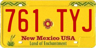 NM license plate 761TYJ
