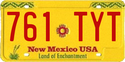NM license plate 761TYT
