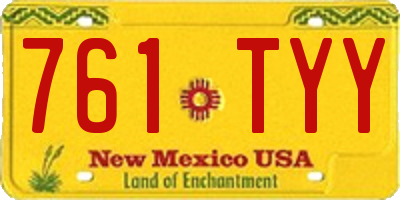 NM license plate 761TYY