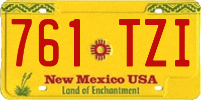 NM license plate 761TZI