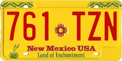 NM license plate 761TZN