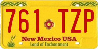 NM license plate 761TZP