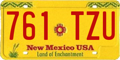 NM license plate 761TZU