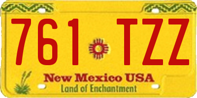 NM license plate 761TZZ