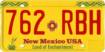 NM license plate 762RBH
