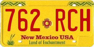 NM license plate 762RCH