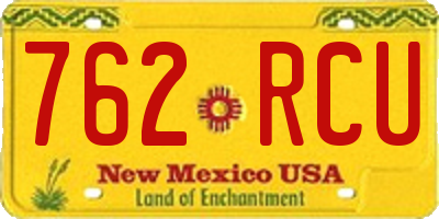 NM license plate 762RCU