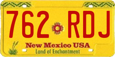 NM license plate 762RDJ
