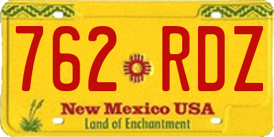 NM license plate 762RDZ