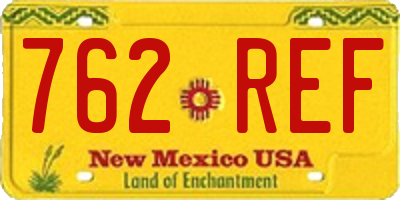NM license plate 762REF