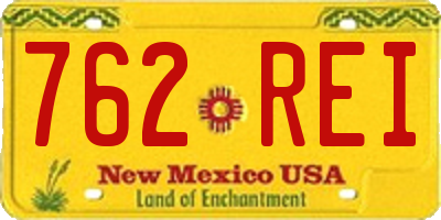 NM license plate 762REI
