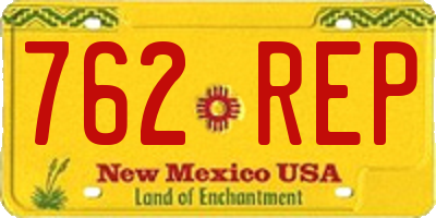 NM license plate 762REP