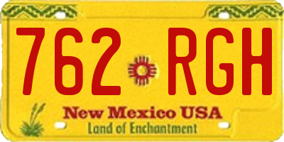 NM license plate 762RGH