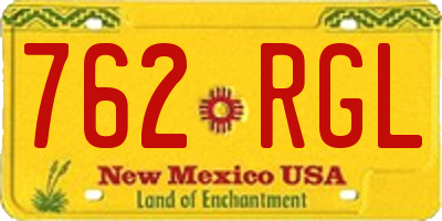NM license plate 762RGL