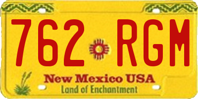 NM license plate 762RGM