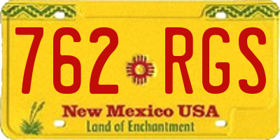 NM license plate 762RGS