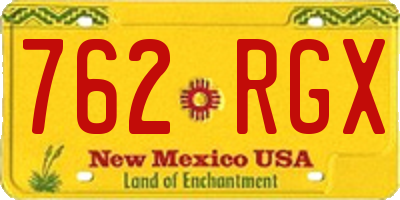 NM license plate 762RGX