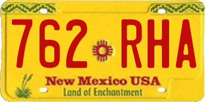 NM license plate 762RHA
