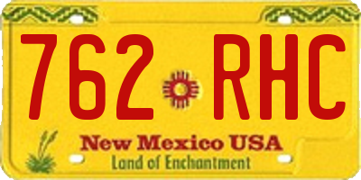 NM license plate 762RHC