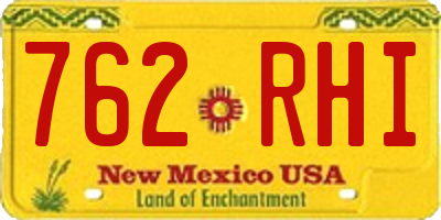 NM license plate 762RHI
