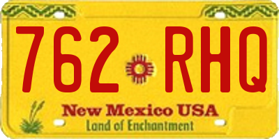 NM license plate 762RHQ