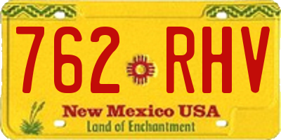 NM license plate 762RHV