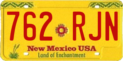NM license plate 762RJN