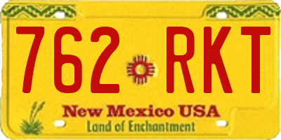 NM license plate 762RKT