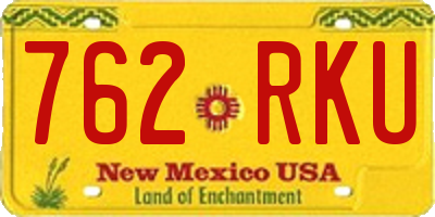 NM license plate 762RKU