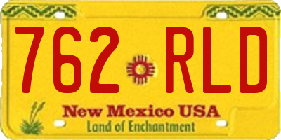 NM license plate 762RLD