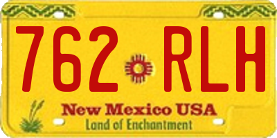 NM license plate 762RLH