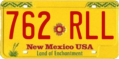 NM license plate 762RLL