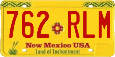 NM license plate 762RLM