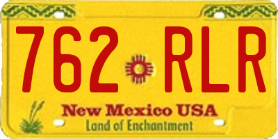 NM license plate 762RLR