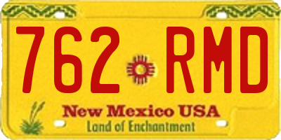 NM license plate 762RMD