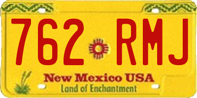 NM license plate 762RMJ