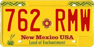 NM license plate 762RMW