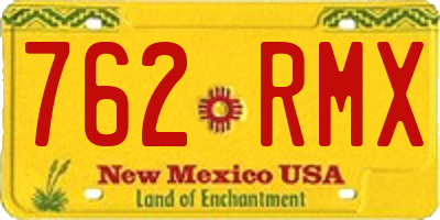 NM license plate 762RMX
