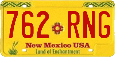 NM license plate 762RNG