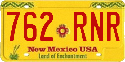 NM license plate 762RNR
